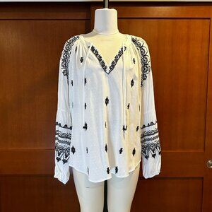 Summer Boho Embroidered Top